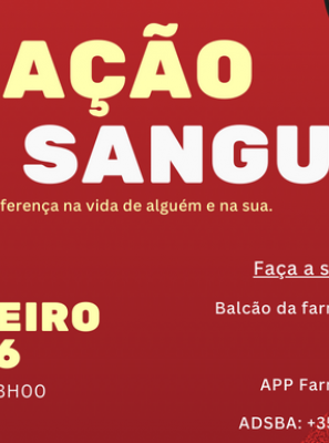 Farmácia Almancil convida à Dádiva   de Sangue  
