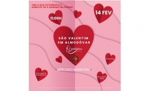 Almodôvar celebra o Dia de São Valentim com passatempo romântico no Mercado Municipal