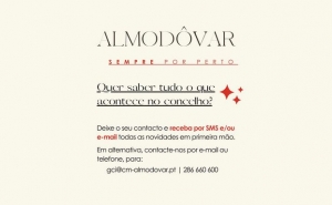 Município de Almodôvar lança serviço gratuito de informações por SMS e e-mail