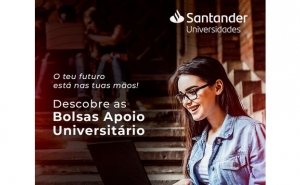 Candidaturas abertas para Bolsas Santander Apoio Universitário