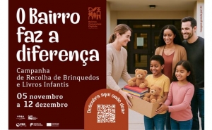 «O Bairro faz a Diferença» é nome de campanha de recolha de brinquedos e livros infantis