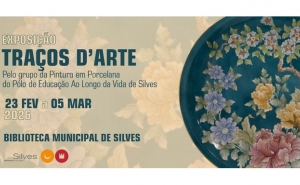 EXPOSIÇÃO DE PINTURA EM PORCELANA DOS POLOS DE EDUCAÇÃO AO LONGO DA VIDA DE SILVES PATENTE NA BIBLIOTECA MUNICIPAL DE SILVES