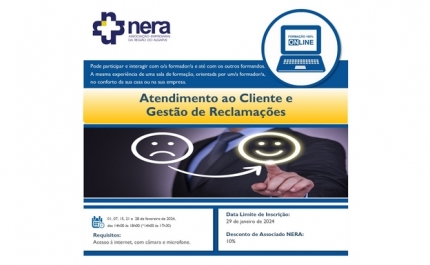 Formação Online - Ação de Formação: Atendimento ao Cliente e Gestão de Reclamações