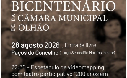 Olhão continua a celebrar Bicentenário da Câmara Municipal com espetáculo de videomapping