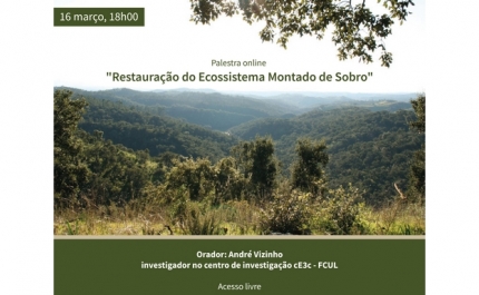 MUNICÍPIO DE ODEMIRA PROMOVE PALESTRA ONLINE SOBRE RESTAURAÇÃO DO ECOSSISTEMA MONTADO DE SOBRO