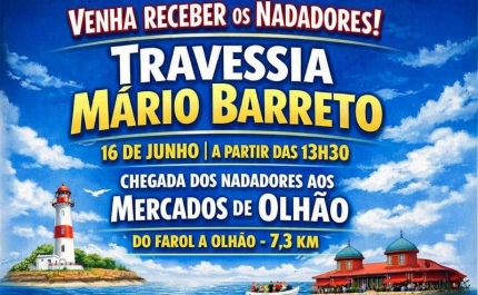 Mais de 7 km a nadar entre a Ilha do Farol e a Zona Ribeirinha de Olhão