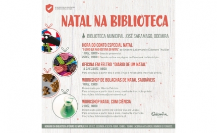 NATAL NA BIBLIOTECA MUNICIPAL DE ODEMIRA COM MUITA ANIMAÇÃO PARA CRIANÇAS