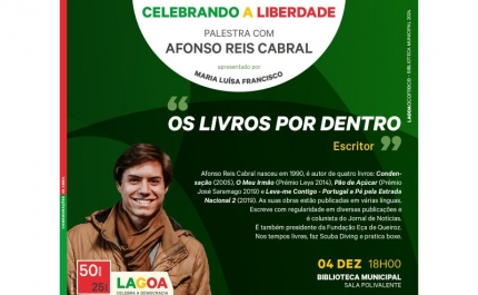 Palestra Literária | Celebrando a Liberdade | «Os livros por dentro» | Afonso Reis Cabral 