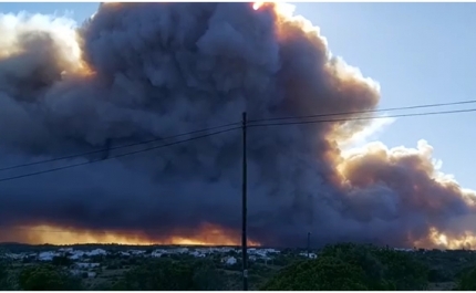 Fogo em Aljezur tem três frentes ativas e está a progredir (vídeo)