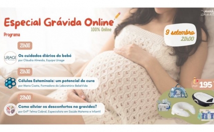 Cuidados diários do bebé e como aliviar os desconfortos da gravidez no primeiro Especial Grávida Online de setembro