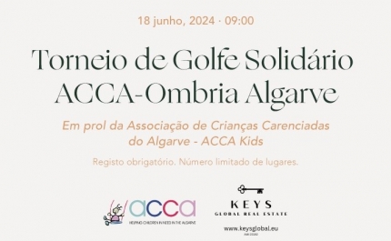 Ombria organiza Torneio de Golfe Solidário a favor de Associação de Crianças Carenciadas do Algarve