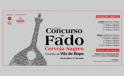 Inscrições para Concurso de Fado Cerveja Sagres Concelho de Vila do Bispo