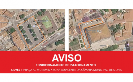 CONDICIONAMENTO DE ESTACIONAMENTO NA PRAÇA AL-MUTAMID E ZONA TRASEIRA DOS PAÇOS DO CONCELHO, A PARTIR DE 20 DE JULHO