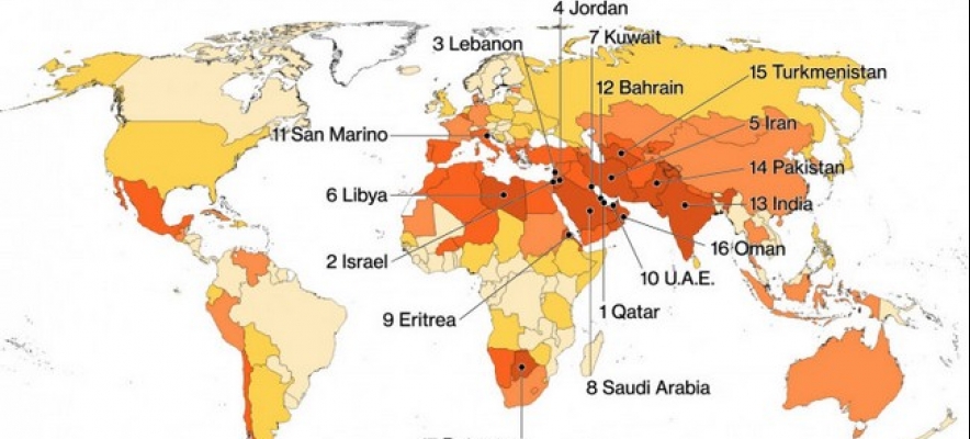 Estes 17 países estão em risco extremamente elevado de escassez de água