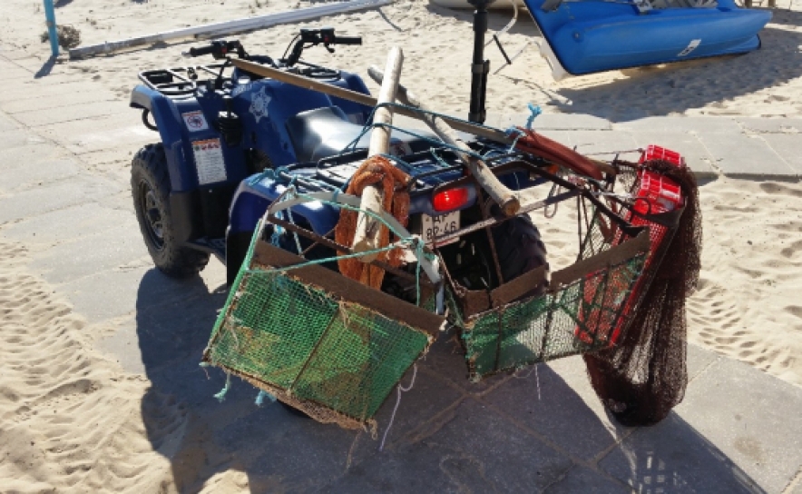 Polícia Marítima apreende 14 artes de pesca nas praias do concelho de Tavira