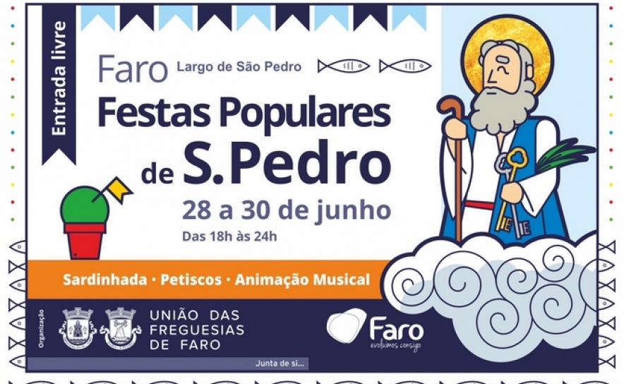 FESTAS POPULARES DE SÃO PEDRO PROMETEM ANIMAR FARO DE 28 A 30 DE JUNHO