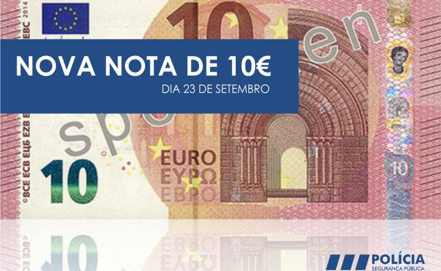 Nova Nota de 10 € entra hoje em circulação