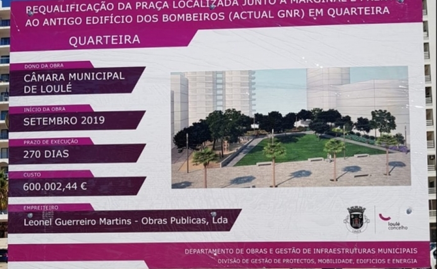 PSD Quarteira - Sobre a requalificação da Praça em frente à Nova GNR.