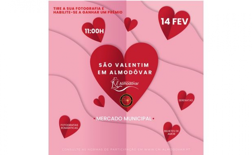 Almodôvar celebra o Dia de São Valentim com passatempo romântico no Mercado Municipal