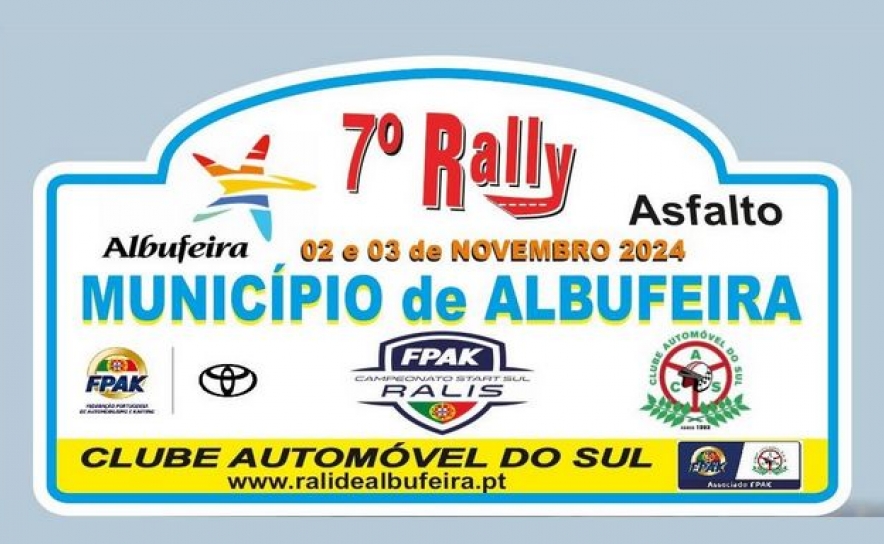 RALLY MUNICÍPIO DE ALBUFEIRA DISPUTA-SE  A 2 E 3 DE NOVEMBRO