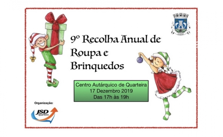 JSD Quarteira promove 9ª Recolha Anual de Roupa e Brinquedos