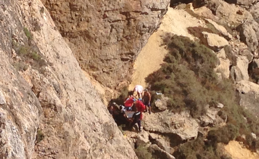 Estação Salva-vidas resgata vítima de queda em falésia perto do Cabo de São Vicente