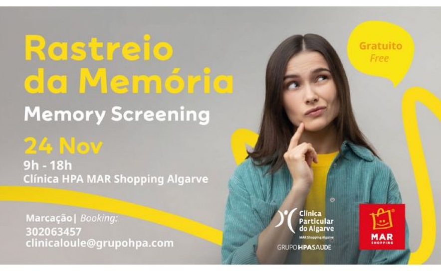 MAR SHOPPING ALGARVE PROMOVE RASTREIO DE MEMÓRIA GRATUITO PARA AVALIAR SAÚDE COGNITIVA