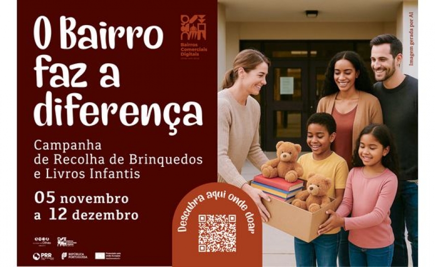 «O Bairro faz a Diferença» é nome de campanha de recolha de brinquedos e livros infantis