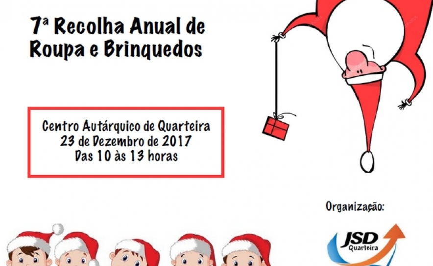 JSD Quarteira promove 7ª Recolha Anual de Roupa e Brinquedos