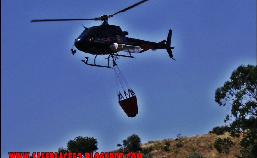 Helicóptero em Monchique e Marinha a Patrulhar a Serra