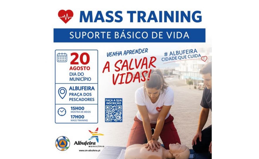 ALBUFEIRA PROMOVE MASS TRAINING  PARA ENSINAR A SALVAR VIDAS