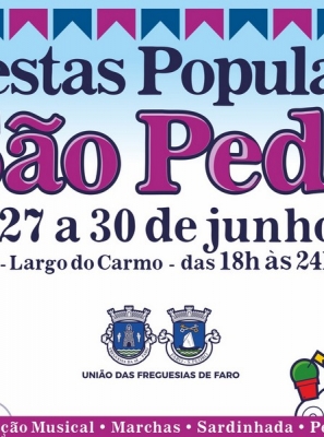 FESTAS POPULARES DE SÃO PEDRO PROMETEM ANIMAR FARO DE 27 A 30 DE JUNHO