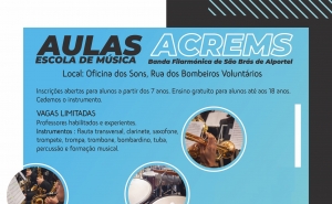 Inscrição Escola de Música Banda FIlarmónica São Brás de Alportel