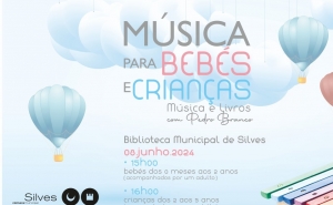 PEDRO BRANCO REGRESSA À BIBLIOTECA MUNICIPAL DE SILVES COM MÚSICA E LIVROS PARA BEBÉS E CRIANÇAS