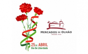 Mercados de Olhão, Fuseta e Moncarapacho comemoram o 25 de Abril