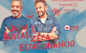 Quim Roscas e Zeca Estacionâncio em espetáculo de humor no Palácio de Congressos do Algarve 