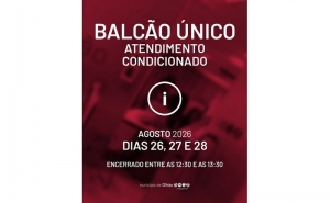 Atendimento condicionado no Balcão Único do Município de Olhão