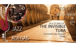 THE INVISIBLE TUBA FECHA 7.ª TEMPORADA DE JAZZ NAS ADEGAS NOS DIAS 24 E 25 DE MAIO