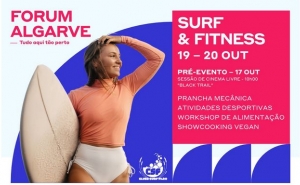 SURF, IOGA E COMIDA SAUDÁVEL NO FORUM ALGARVE