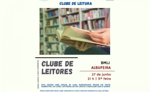 Divulgação da sessão de junho do Clube de Leitores da Biblioteca Municipal Lídia Jorge de Albufeira