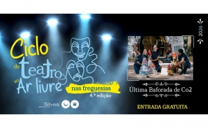 CICLO DE TEATRO AO AR LIVRE LEVA «A ÚLTIMA BAFORADA DE CO2» ÀS FREGUESIAS DO CONCELHO DE SILVES