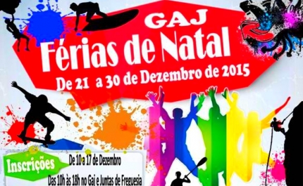 Estão abertas as inscrições para as  Férias de Natal GAJ 