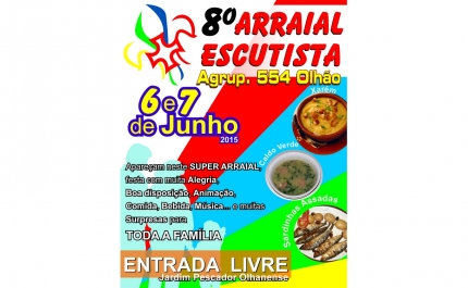 Arraial Escutista nos dias 6 e 7 de junho no Jardim Pescador Olhanense