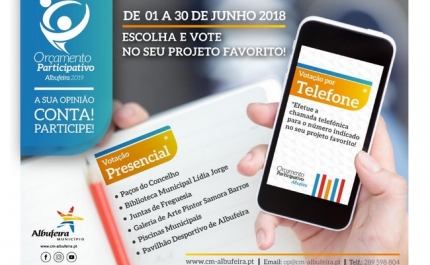 VOTAÇÃO DOS PROJETOS NO ÂMBITO DO ORÇAMENTO PARTICIPATIVO COMEÇA A 1 de JUNHO