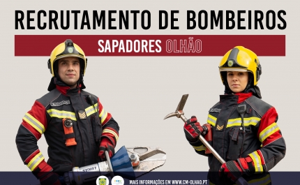 Município de Olhão abre concurso para recrutamento de bombeiros sapadores