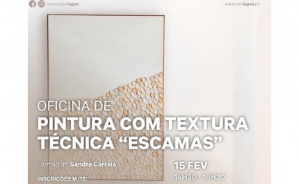 Oficina | Pintura Abstrata com Textura: Técnica «Escamas» | Formadora Sandra Correia 