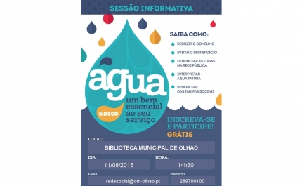 Sessão sobre uso eficiente da água  na Biblioteca Municipal de Olhão
