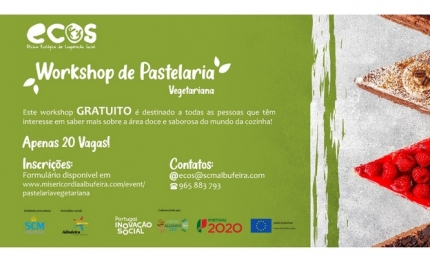 Workshop de pastelaria vegetariana