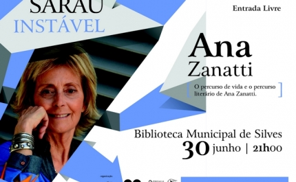 ANA ZANATTI FALA DOS SEUS PERCURSOS DE VIDA E LITERÁRIO NA BIBLIOTECA MUNICIPAL DE SILVES