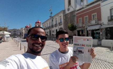 Olhos da Juventude distribuem 200 jornais em Loulé, Quarteira e Almancil 